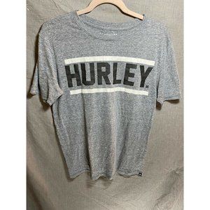 Hurley Shirt Adult Medium Grey White Black‎ Spell Out Pullover Mens